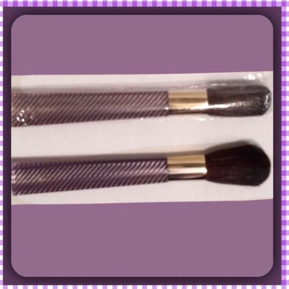 NEW (2) ESTEE LAUDER Cosmetic Brush Set LIMITED EDITION Blue Lucite Handles - Picture 5 of 6